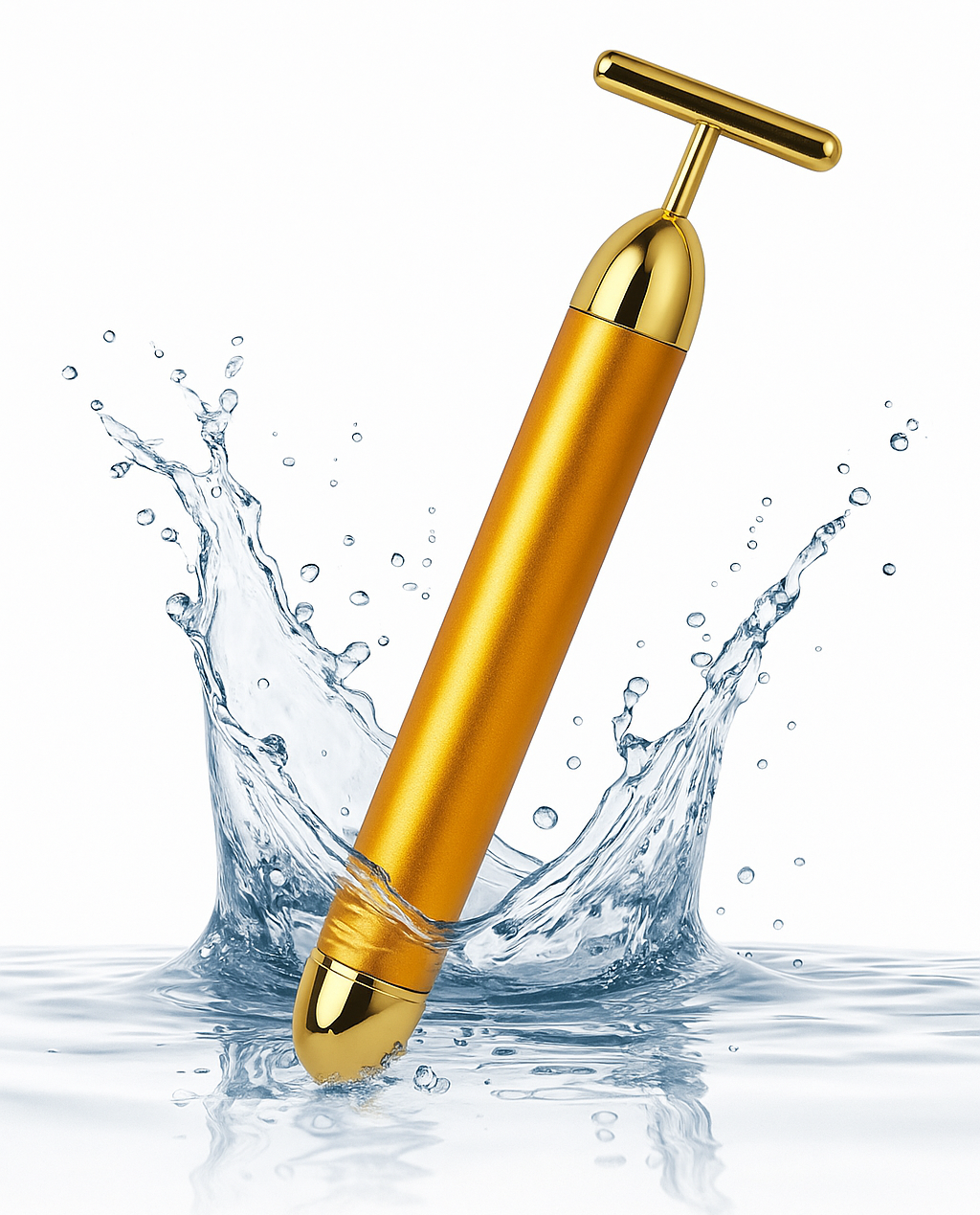 24K Gold Energy Beauty Bar Electric Facial Massage Roller