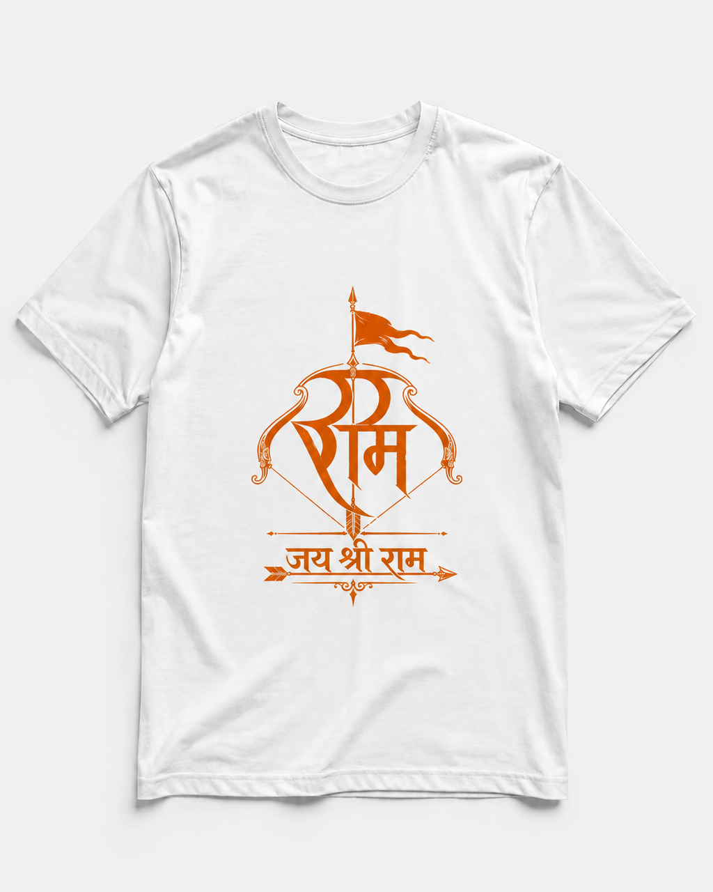 Jai Shree Ram Bow & Flag Graphic T-Shirt