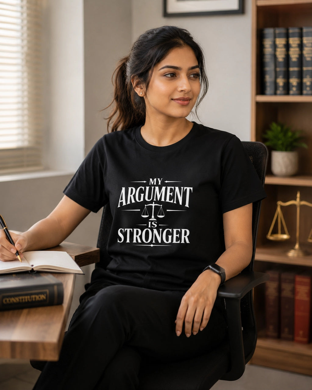 My Argument Is Stronger - Black Round Neck Lawyer T-shirt