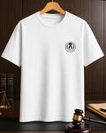 Advocate Logo - White Round Neck Lawyer T-shirt