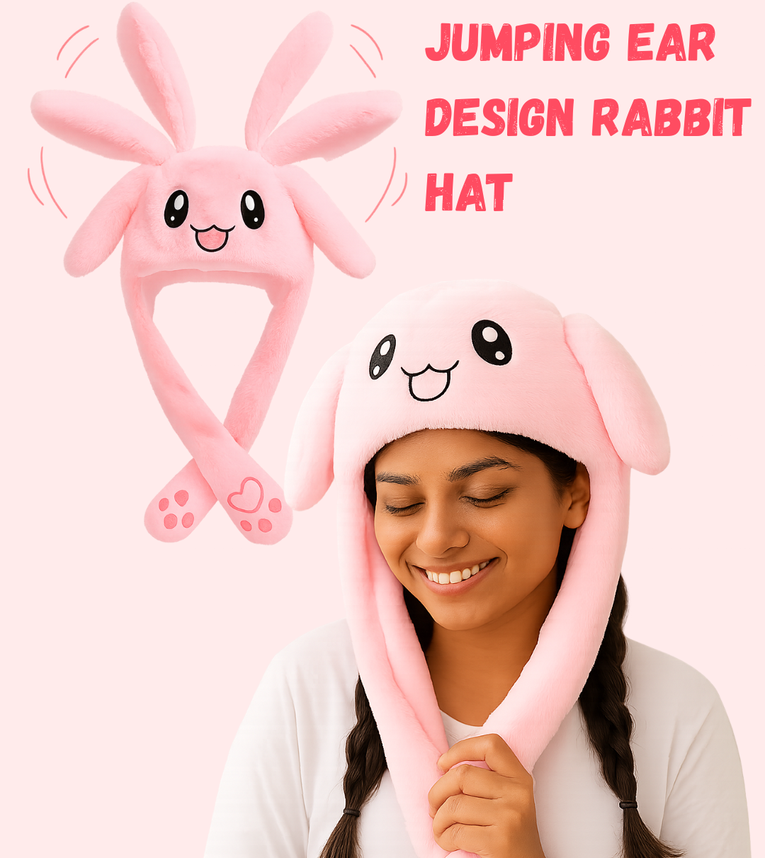 Jumping Ear Design Rabbit Hat